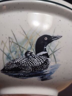 "Loon Lake" By Folk Craft, Soup/Cereal Bowel (Set Of 4)